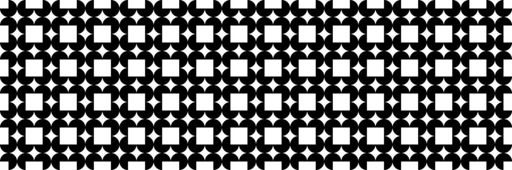 horizontal black circle and white square design for pattern and background. vector