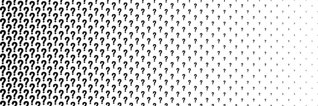 horizontal trama de semitonos de negro pregunta marca firmar para modelo y antecedentes. vector