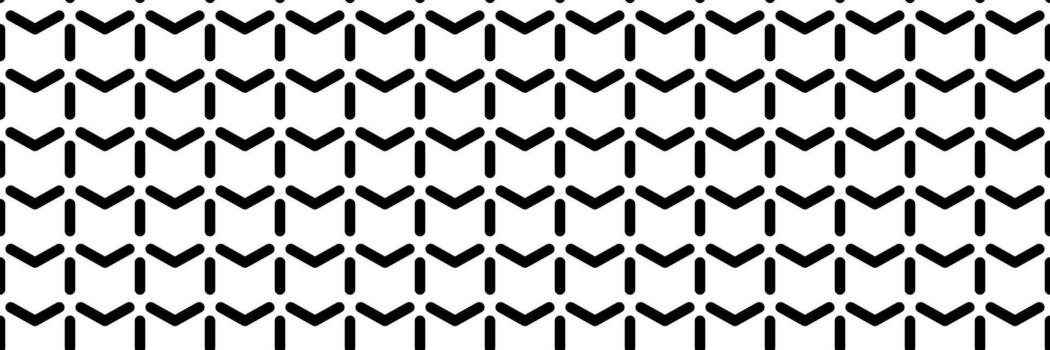 horizontal seamless black dashed line with arrow pattern for design and background. vector