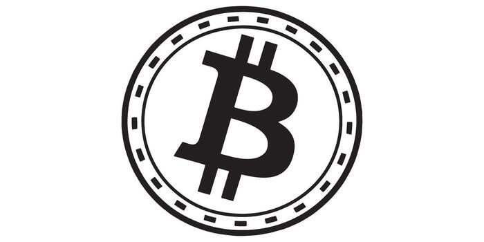 Secure Bitcoin currency symbol design for digital investments and blockchain technology, perfect for modern finance and crypto innovation projects vector