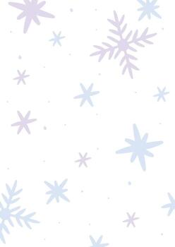 Snowflakes Pattern with Soft Shapes vector