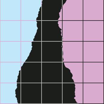 Abstract Grid Torn Paper Pattern Illustration vector