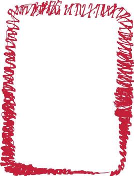 Scribbled Rectangular Frame vector