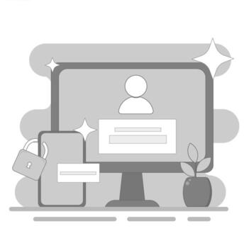 Two-Step Verification Concept with OTP for Digital Account Security vector