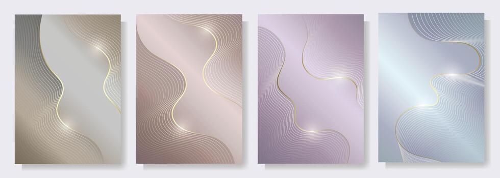 Abstract backgrounds with soft curves vector