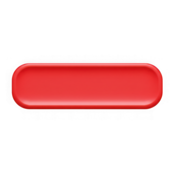 rouge rectangulaire bouton élément isolé sur transparent Contexte png
