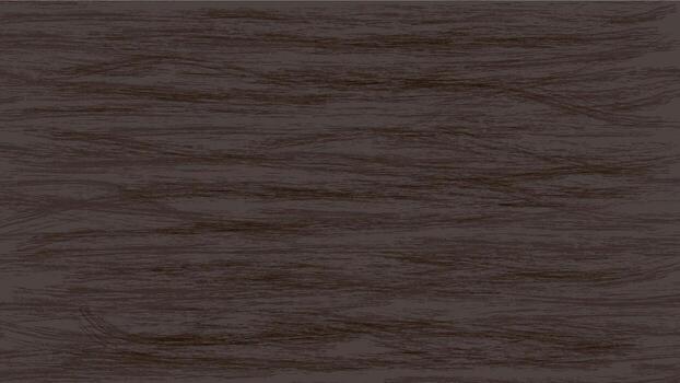 Dark brown wood background grain texture with horizontal lines, natural material background vector