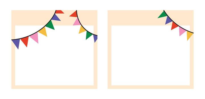Design template square flag party vector