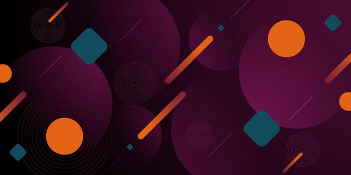 resumen naranja y verde color modelo en oscuro púrpura antecedentes concepto diseño. sencillo circulo elemento antecedentes estilo. vector