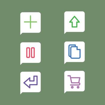 conjunto de vistoso resumido sitio web iconos, Perfecto para web diseño y usuario interfaz aplicaciones vector