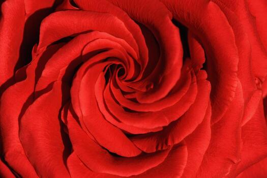 Close up red rose with petals macro texture, top view beauty nature aesthetic background, Natural floral geometric pattern with curve lines, selective focus, vivid monochrome colored stylish photo