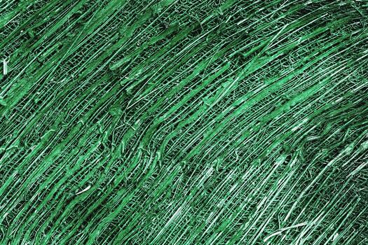 Textured Coconut Coir Close-up. Macro photo of painted coconut coir fibers showing layered textures. Vivid green color aesthetic organic plant texture, monochrome nature pattern as background