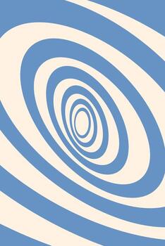 Dynamic concentric ovals groovy background vector