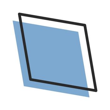 Rhombus groovy frame simple element vector