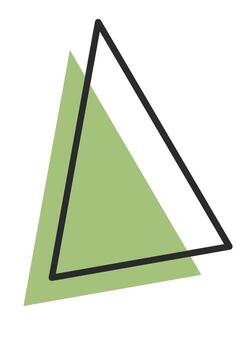 Triangle geometric shape groovy element vector