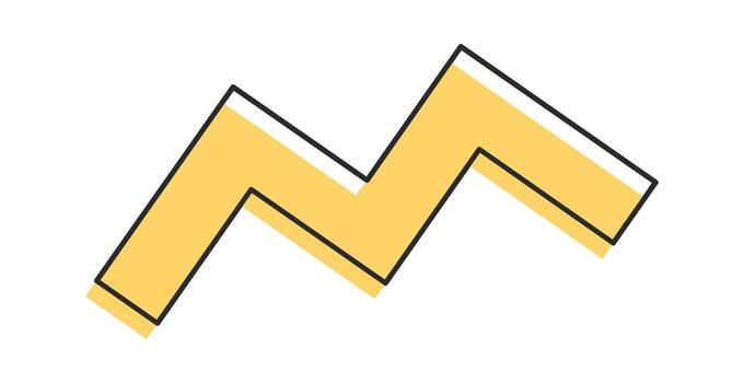 Zigzag element groovy graphic design vector