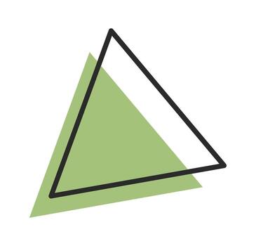 Triangle geometric groovy graphic frame vector