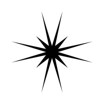 Sparkling highlight flash doodle element vector