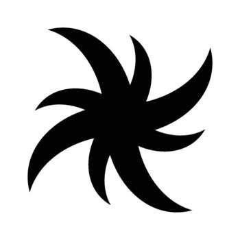 Swirling star shape dynamic element vector