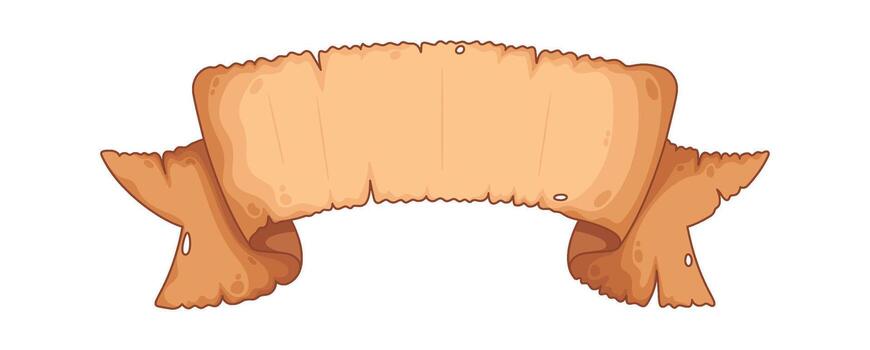 Ribbon shape paper scroll element vector