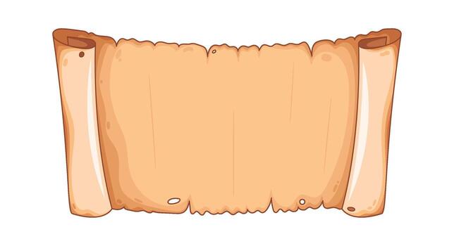 Religious scripture mediaeval papyrus scroll vector