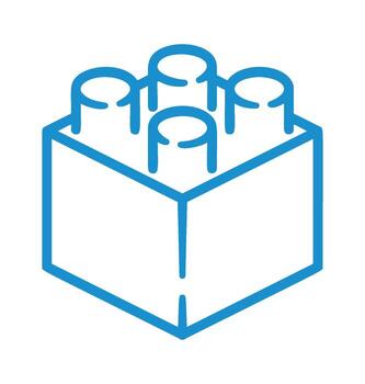 Building block element hand-drawn scribble vector