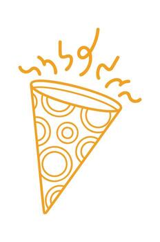 Confetti popper firecracker explosion scribble vector