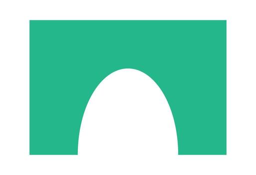 Arch frame rectangular geometric shape vector