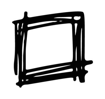 Square frame scribble scratch design vector