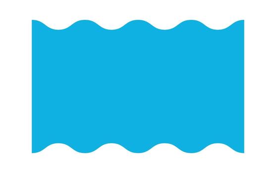 Wavy edge square frame shape vector