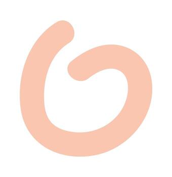 Fancy curl hand drawn element vector