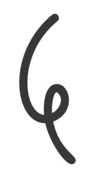 Grunge scribble filigree curl design vector