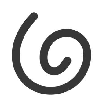 Rounded scribble swirl shape element vector