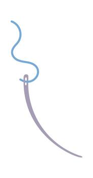 Needle thread loop design element vector