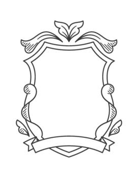 Crest shield graphic design element vector