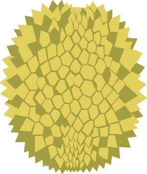 Abstract Geometric Durian Fruit with Spikes and Hexagon Shapes Illustration vector