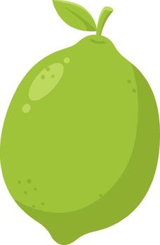 plano diseño soltero Lima agrios Fruta con hoja sencillo ilustración vector