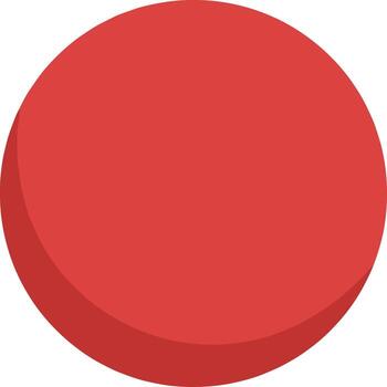 Simple Flat Style Red Circle Shape Graphic Icon Element vector