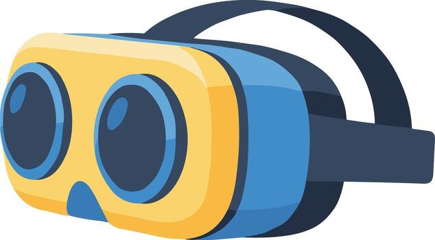 Flat Design Virtual Reality Headset Device for Entertainment and Simulation vector