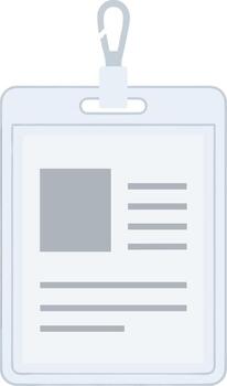 Minimalist Style Badge Identification Card Empty Template Illustration Graphic vector