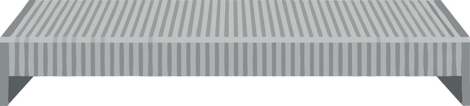 Simple Flat Design Striped Table Furnishing Element Isolated on White Background vector