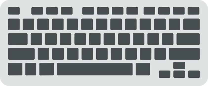Simple Flat Keyboard Minimalist Style with Buttons and Keypads Arrangement vector