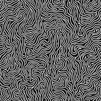 Black and white intricate swirling line pattern background abstract vector