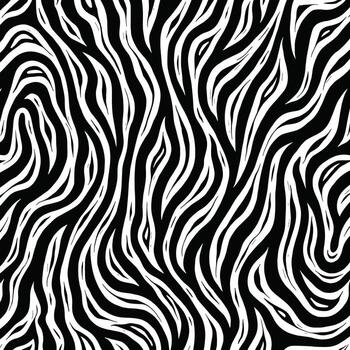 Abstract black and white zebra stripe pattern background stripes vector