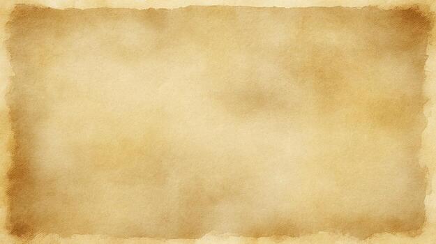 Aged parchment paper texture background with rough edges photo