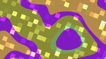 une coloré modèle avec carrés et Triangles video