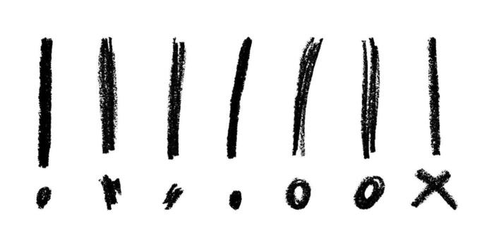 Set of hand drawn exclamation mark clipart Single element for design info error vector