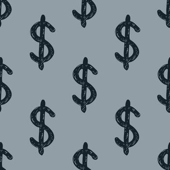 template new simple Seamless pattern with dollar currency symbol for decorative print, wrapping paper, greeting cards, wallpaper and fabric vector