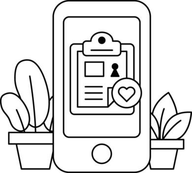 un teléfono con un portapapeles aplicación en eso vector