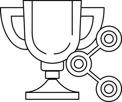 un trofeo es mostrado con un par de tijeras y un cadena vector